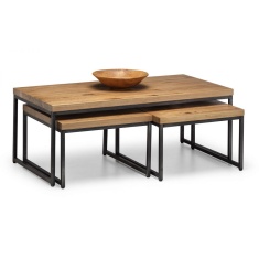 Julian Bowen Brooklyn Oak Nesting Coffee Tables