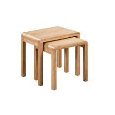 Julian Bowen Curve Oak Nest Of 2 Tables Julian Bowen Curve Oak Nest Of 2 Tables
