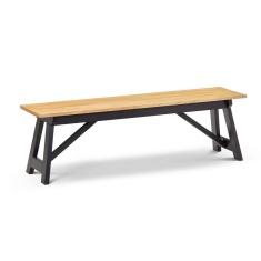 Julian Bowen Hockley Bench Black/Oak