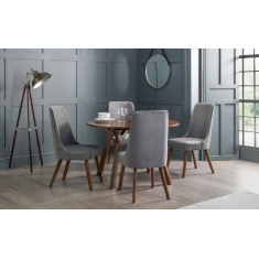Julian Bowen Huxley Chenille Dining Chair Dusk Grey
