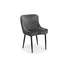 Julian Bowen Luxe Velvet Dining Chair - Grey