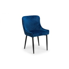 Julian Bowen Luxe Velvet Dining Chair - Blue