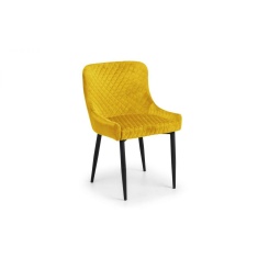 Julian Bowen Luxe Velvet Dining Chair - Mustard