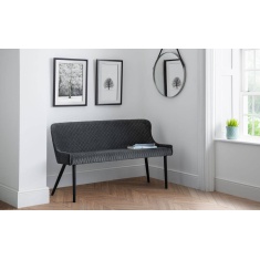 Julian Bowen Luxe High Back Bench - Grey Julian Bowen Luxe High Back Bench - Grey