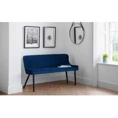 Julian Bowen Luxe High Back Bench - Blue