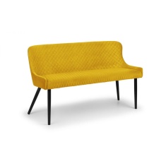 Julian Bowen Luxe High Back Bench - Mustard