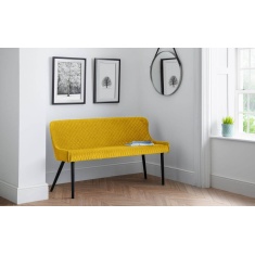 Julian Bowen Luxe High Back Bench - Mustard Julian Bowen Luxe High Back Bench - Mustard