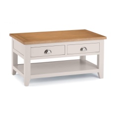 Julian Bowen Richmond Coffee Table With 2 Drawers - Grey/Pale Oak Julian Bowen Richmond Coffee Table With 2 Drawers - Grey/Pale Oak