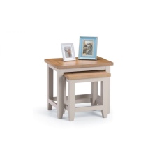 Julian Bowen Richmond Nest Of Tables - Elephant Grey/Pale Oak