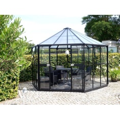 Vitavia Hera 9000 Black Frame Hexagonal Greenhouse