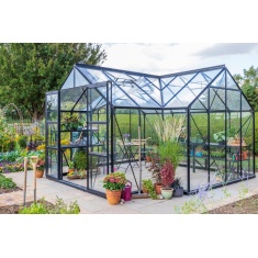 Vitavia Sirius 13000 Powder Coated Black 13ft Wide Greenhouse