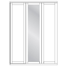 Wiemann Cambridge 3 Door 1 Mirrored Door Wardrobe