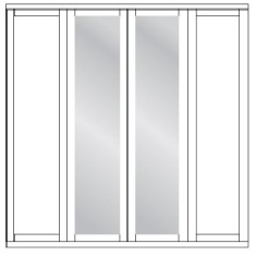 Wiemann Cambridge 4 Door 2 Mirrored Door Wardrobe