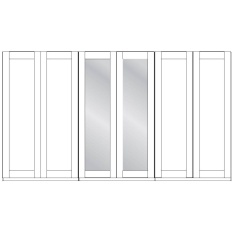 Wiemann Cambridge 6 Door 2 Mirrored Door Wardrobe