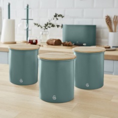 Swan Nordic Set Of 3 Canisters - Green
