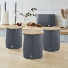 Swan Nordic Set of 3 Canisters - Grey