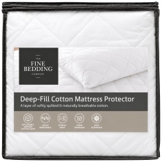 The Fine Bedding Company Deep Fill Cotton Mattress Protector