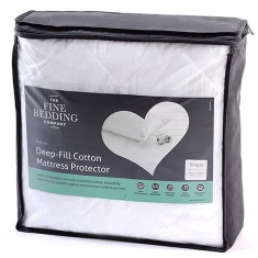 The Fine Bedding Company Deep Fill Cotton Mattress Protector The Fine Bedding Company Deep Fill Cotton Mattress Protector