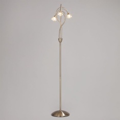 BHS Marianne Floor Lamp - Antique Brass/Clear