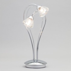 BHS Marianne Table Lamp - Chrome/Clear