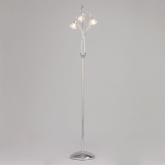 BHS Marianne Floor Lamp - Chrome/Clear