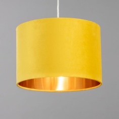 BHS Velvet Easyfit Shade Ochre & Brass