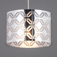 BHS Metallic Lasered Easyfit Shade Silver