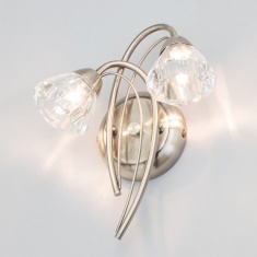 BHS Marianne Wall Light - Antique Brass/Clear