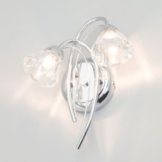 BHS Marianne Wall Light - Chrome/Clear