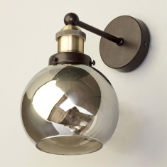 BHS Carter Industrial Glass Ball Wall Light