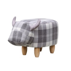 Maisie The Tartan Cow Footstool