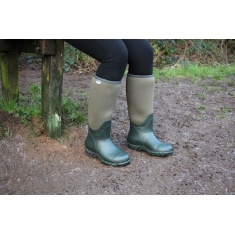 Town & Country Buckingham Rubber Wellington Boots - Green