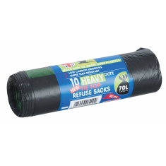 Bosmere Tie Top Heavy Duty Refuse Sacks - 70L x10