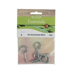 Tildenet Zinc Screw Eyes - 45mm x5