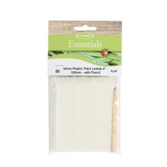 Tildenet Plastic Plant Labels - White, 100mm + Pencil Tildenet Plastic Plant Labels - White, 100mm + Pencil