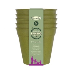Haxnicks 5' Bamboo Pot - Sage Green x5 Haxnicks 5' Bamboo Pot - Sage Green x5