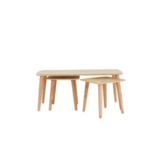 Daro Kayu Table Set Light Natural Wash Daro Kayu Table Set Light Natural Wash