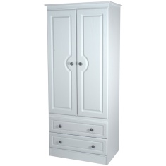Nocton 182cm Tall 74cm Wide 2 Door Combination Wardrobe