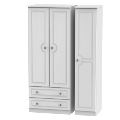 Nocton 182cm Tall 111cm Wide Triple Combination Wardrobe