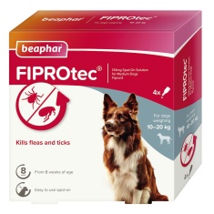 Beaphar FIPROtec Spot On Medium Dog 4 Pipettes Beaphar FIPROtec Spot On Medium Dog 4 Pipettes
