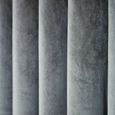 Helena Springfield Escala Velvet Curtains - Steel