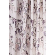 Laura Ashley Wisteria Garden Eyelet Curtains - Pale Iris