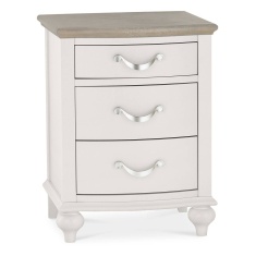 Montreal 3 Drawer Nightstand - Grey Washed Oak & Soft Grey