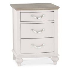 Montreal Grey Washed Oak & Soft Grey 3 Drawer Nightstand