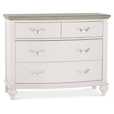 Montreal 2+2 Drawer Chest - Grey Washed Oak & Soft Grey