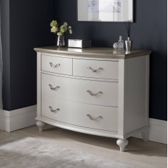 Montreal 2+2 Drawer Chest - Grey Washed Oak & Soft Grey