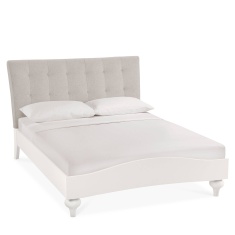 Montreal Soft Grey Bed Frame Pebble Grey Upholstered