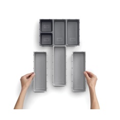 Joseph Joseph Blox 7 Piece Drawer Organiser Set - Grey