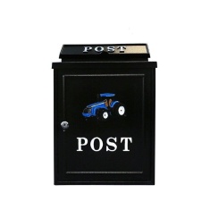 Harewood Blue Tractor Post Box