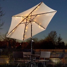 Smart Solar Parasol String Lights - 72 LED Smart Solar Parasol String Lights - 72 LED